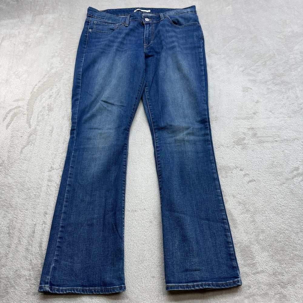 Levi's 715 Bootcut Jeans Womens 33 Blue Medium Wash Mid Rise Western Boho Denim